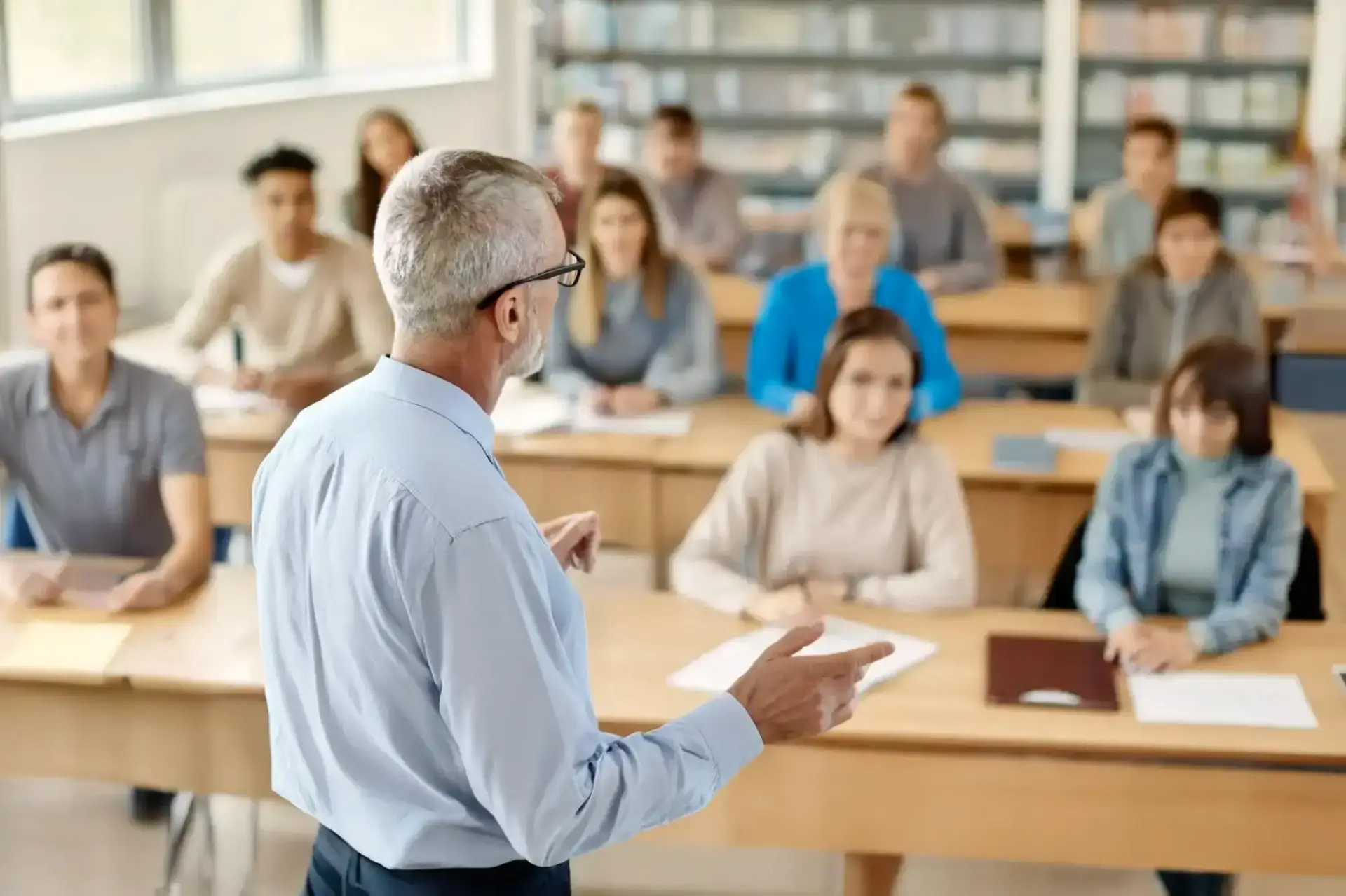 Panic button used by professor with older adult students