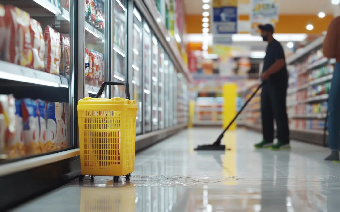 A retail worker that could use a panic button for workforce safety.