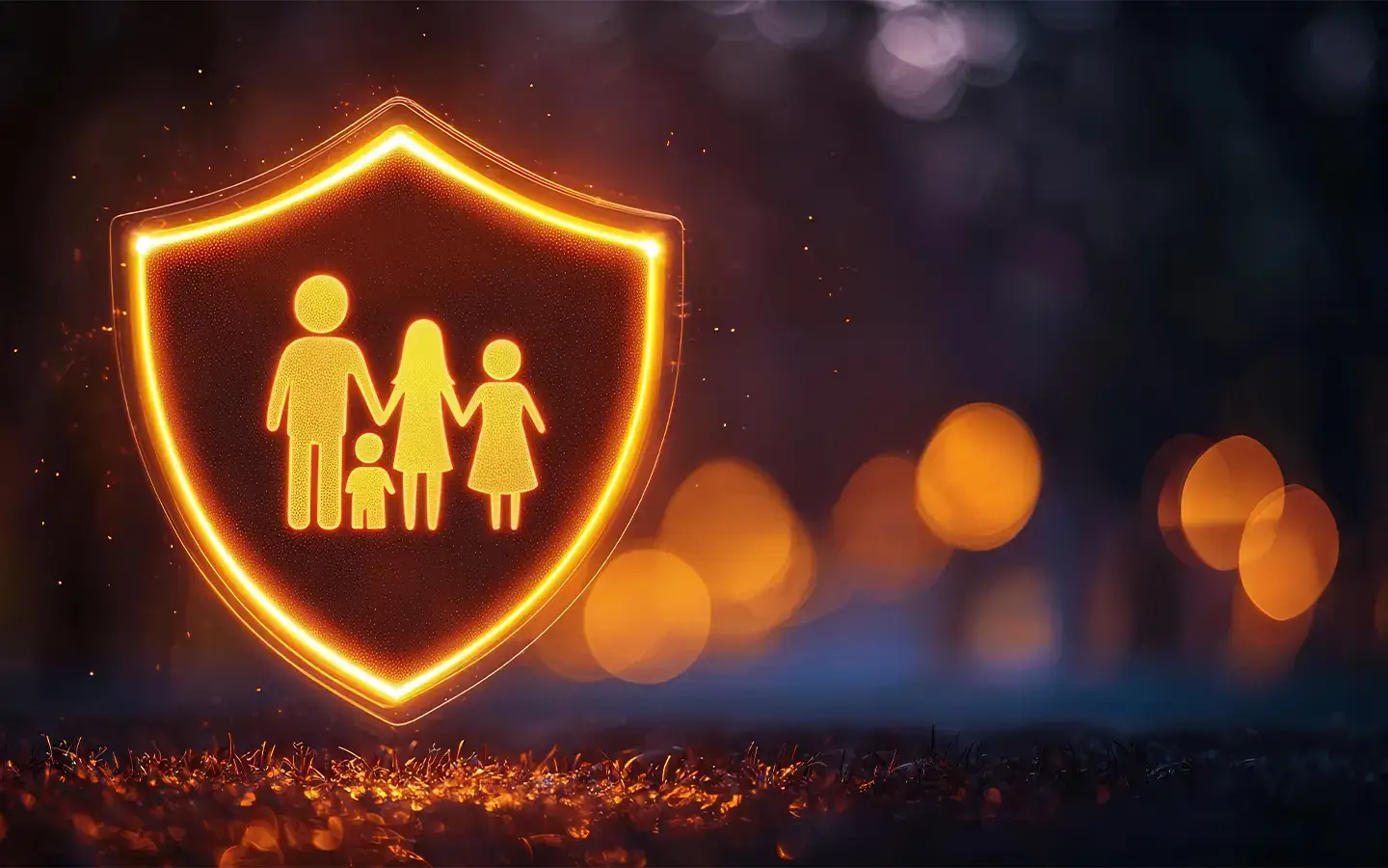 Image symbolizing the safety a family and loved ones feel with a personal safety device.