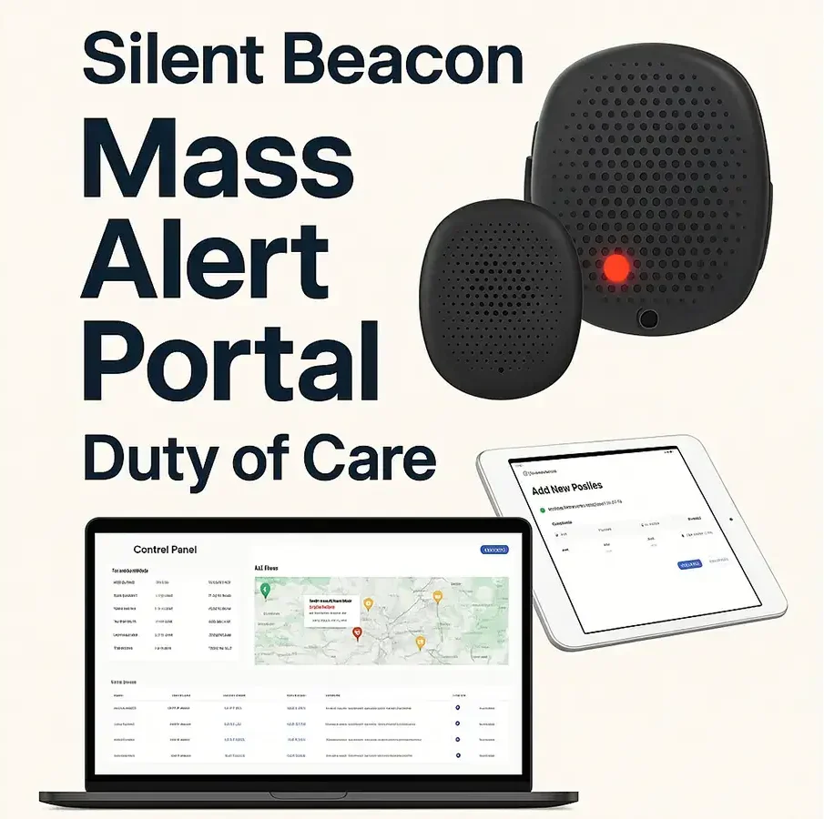 Silent Beacon Mass Alert Portal and Panic Buttons