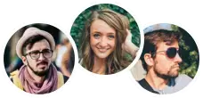 Group of Customer Photos in Circles
