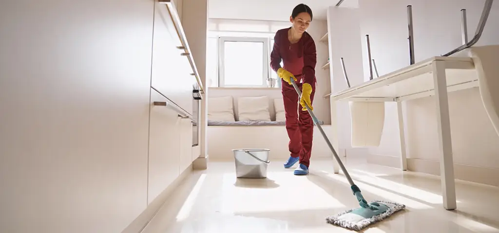 Photograph of Lone Janitorial Staff