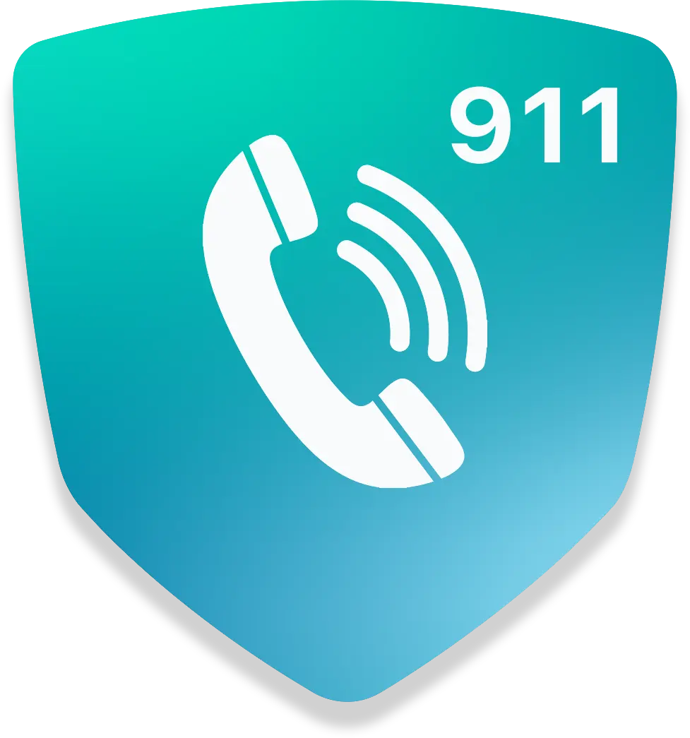 Call 911 emergency alert screen showing emergency response options and quick access to emergency assistance.