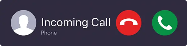 Incoming emergency call screen displayed on a smartphone, indicating an active Silent Beacon emergency alert notification.