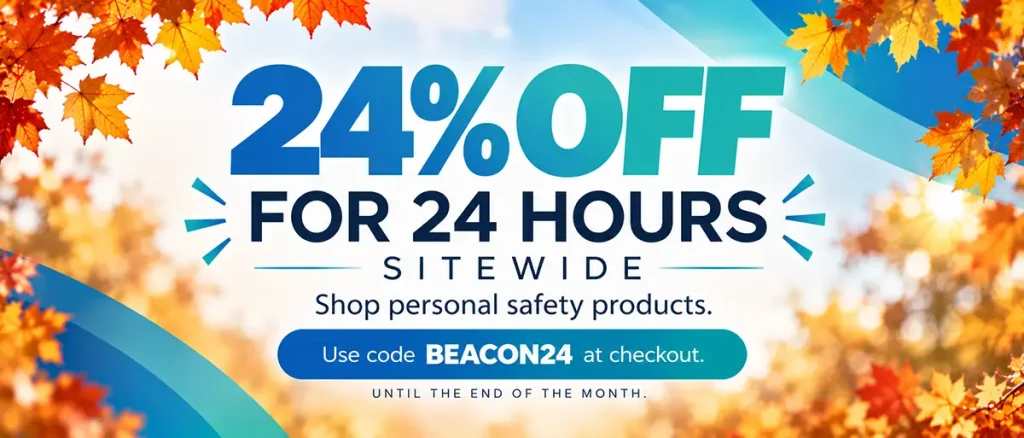 Silent Beacon 24-hour sale offering 24% off sitewide with promo code BEACON24.