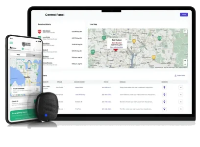 Silent Beacon ESS Dashboard showing Phone and Beacon