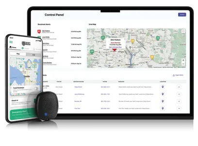 Silent Beacon ESS Dashboard showing Phone and Beacon